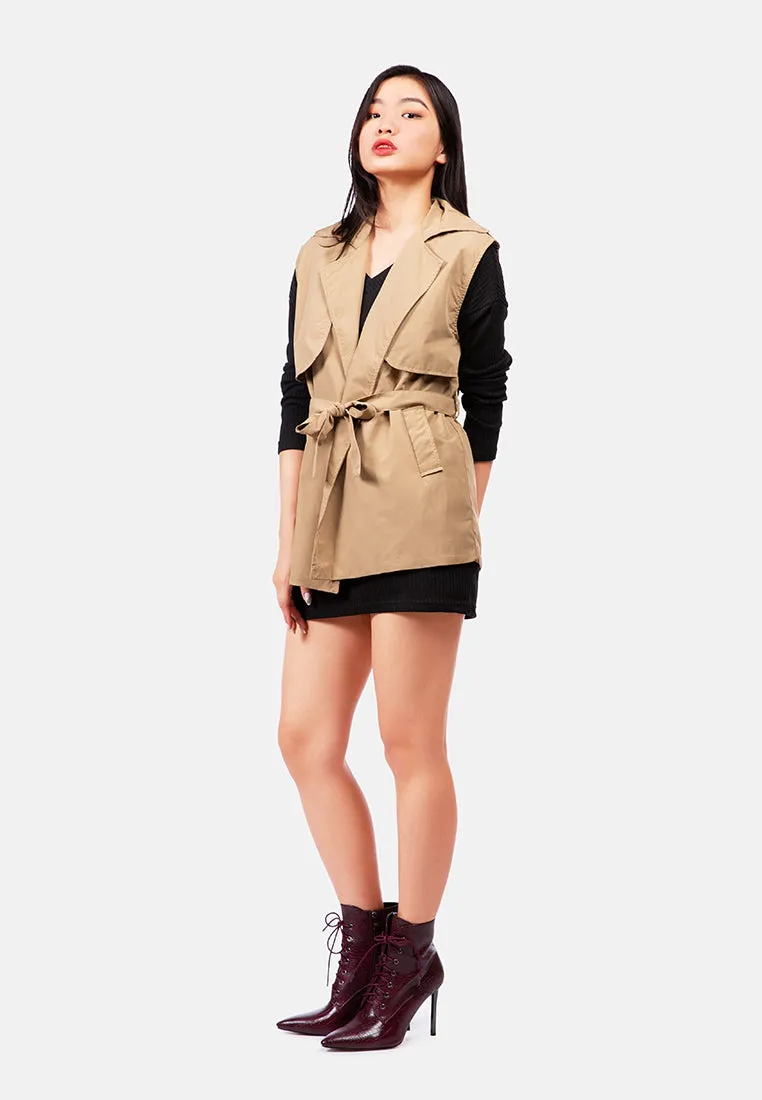 Short Epaulette Trench Coat
