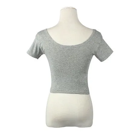 Short Sleeves Tops Sexy Women Basic Tees Cropped Tops Fashion Slim Fitting Tank Tops Corset Clubwear