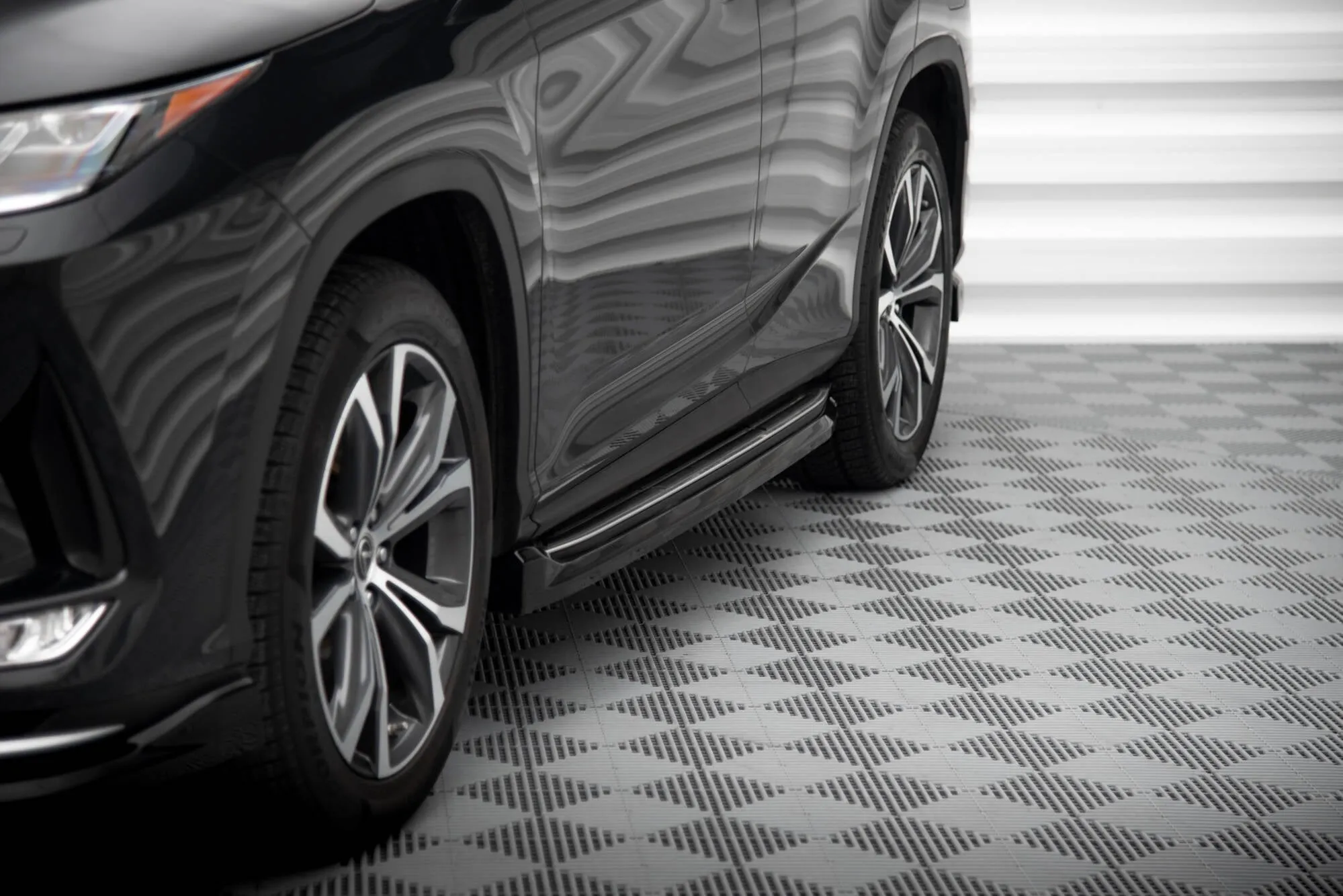 Side Skirts Diffusers Lexus RX Mk4 Facelift (version with OEM step rails)
