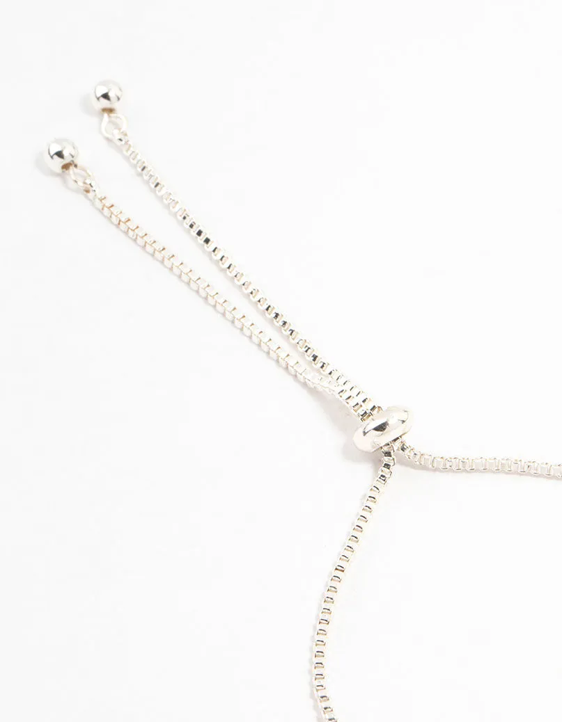 Silver Mixed Czech Crystal Toggle Bracelet