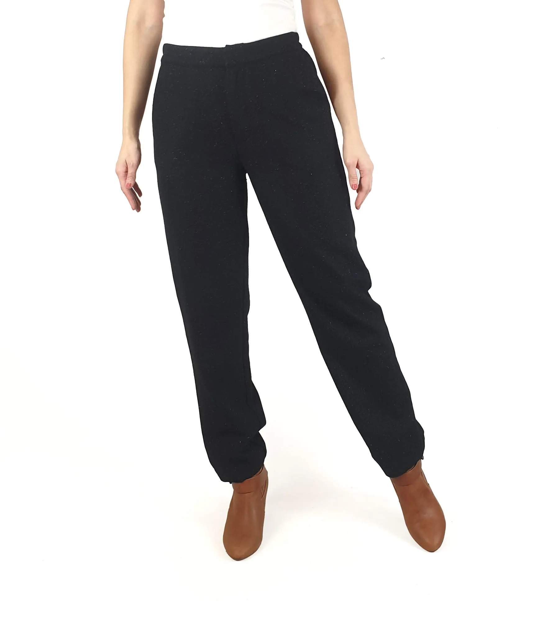 Skin & Threads charcoal wool mix flecked straight leg pants size 2 (best fits 10)