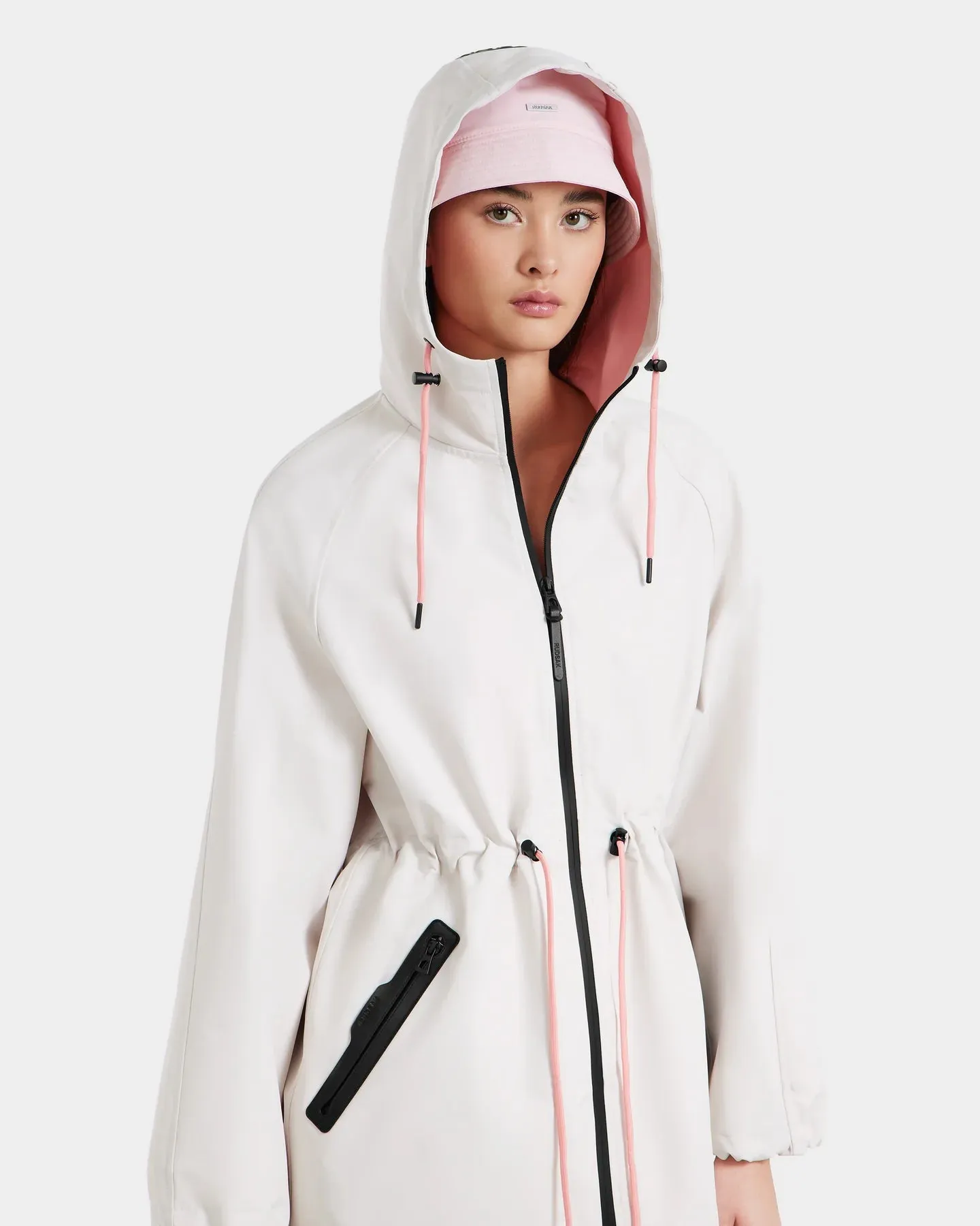 Sophie Hooded Rain Trench - Vanilla