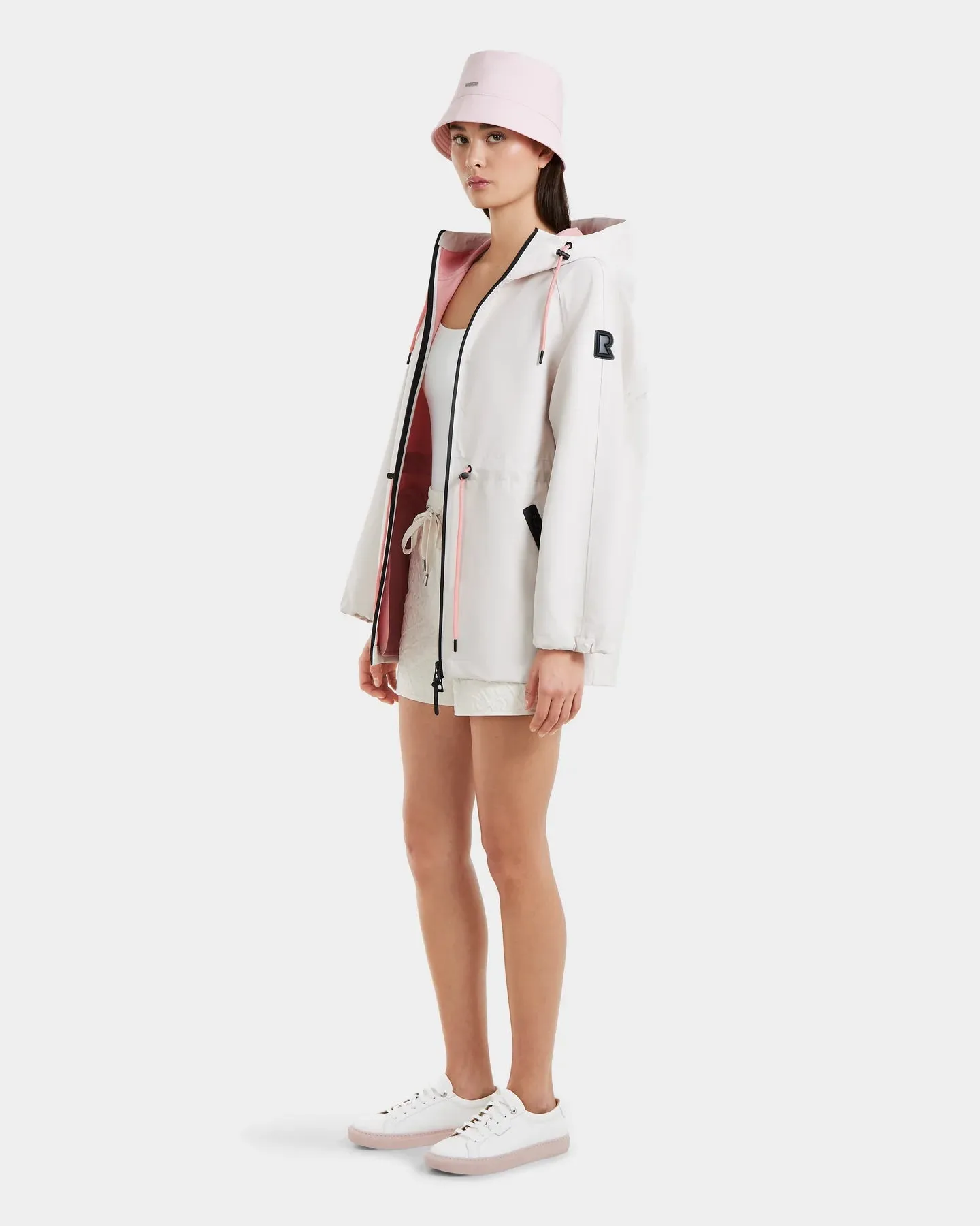 Sophie Hooded Rain Trench - Vanilla