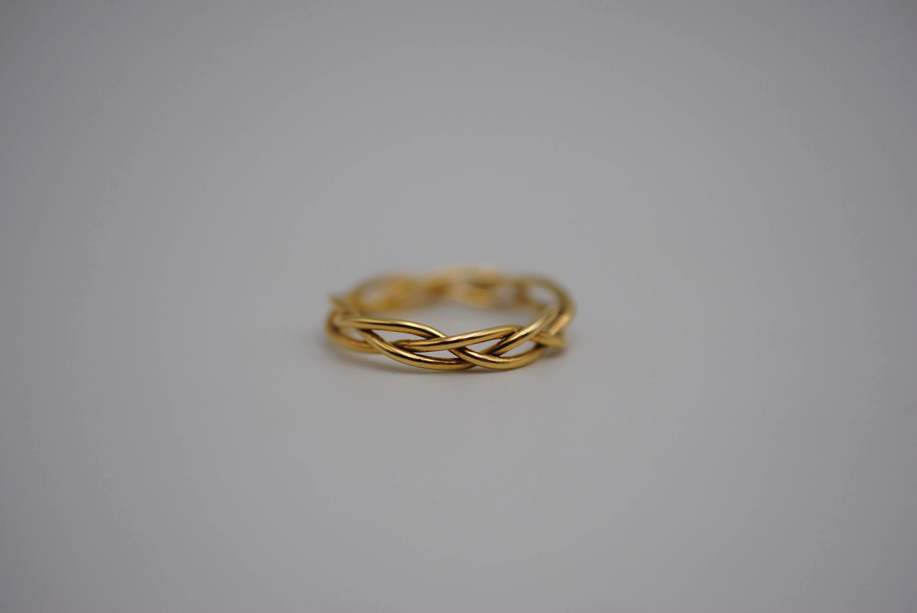 Stacking Ring: Braid, Yellow Gold Finish