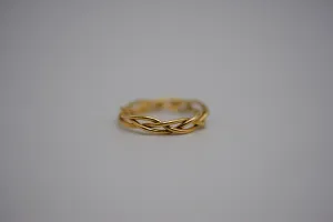 Stacking Ring: Braid, Yellow Gold Finish