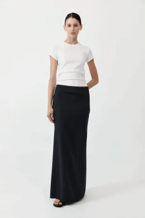 St.Agni Pinstripe Maxi Skirt - Black