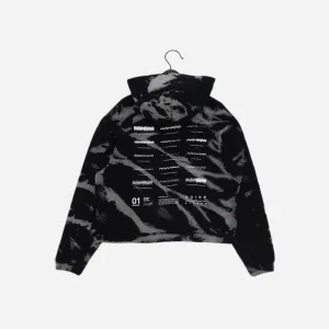Stamped Sound System Tie Dye Cropped Hoodie SLA-M3378HD-ZTD