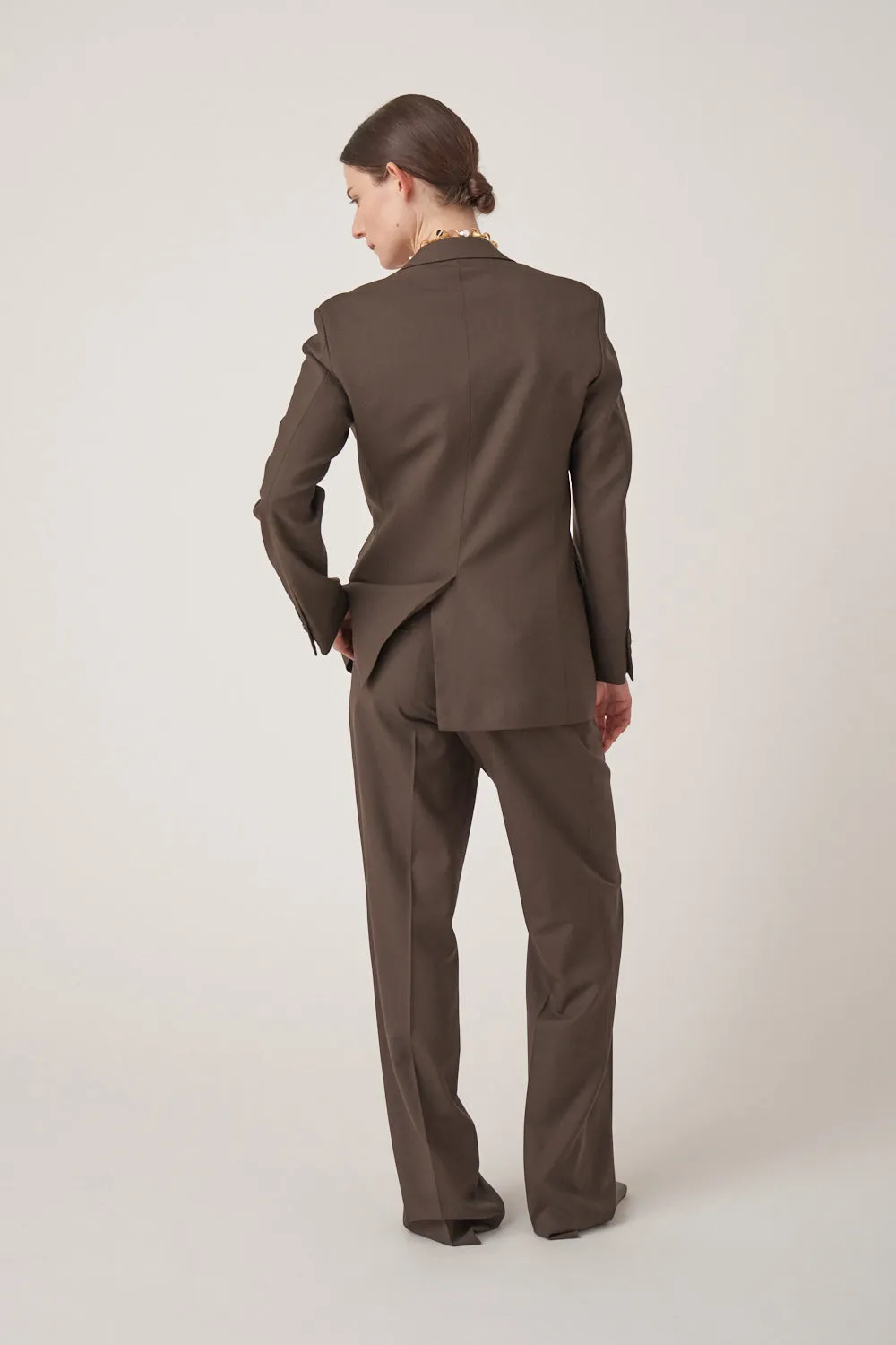 Straight Leg Pant - Brown