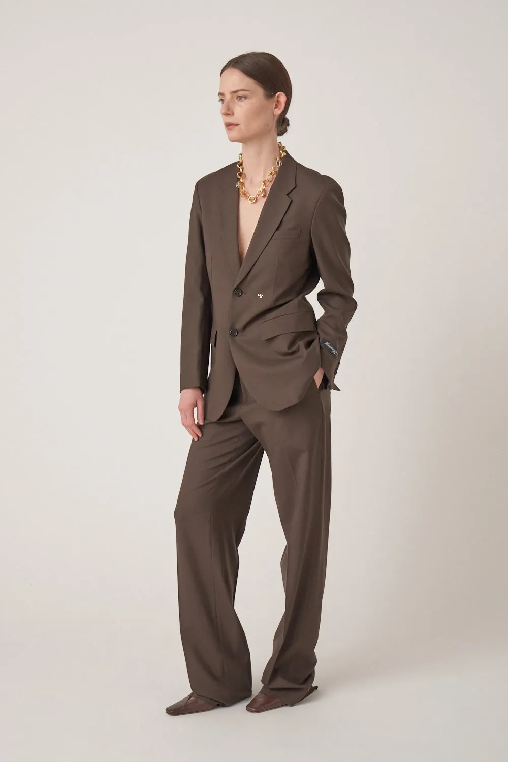 Straight Leg Pant - Brown