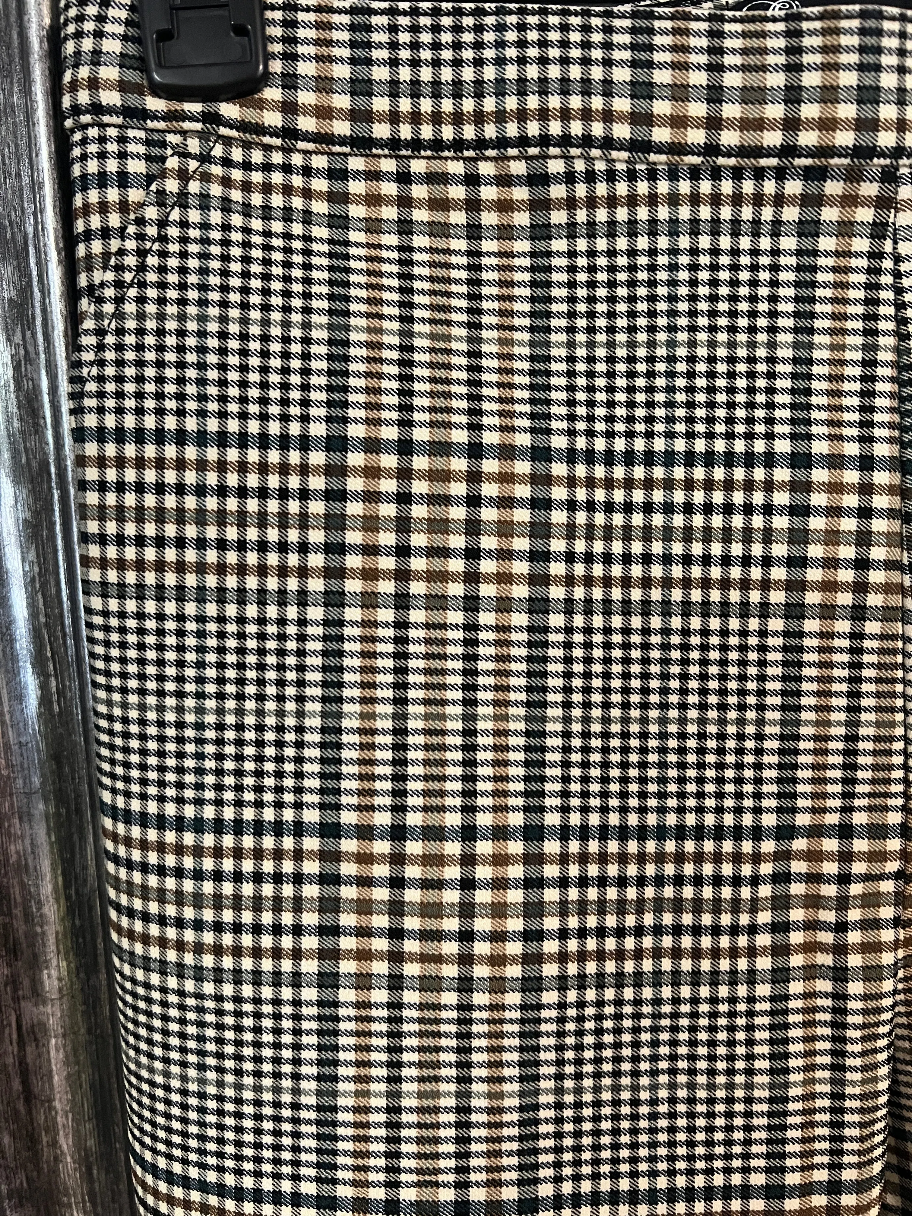 Straight leg Printed check pant