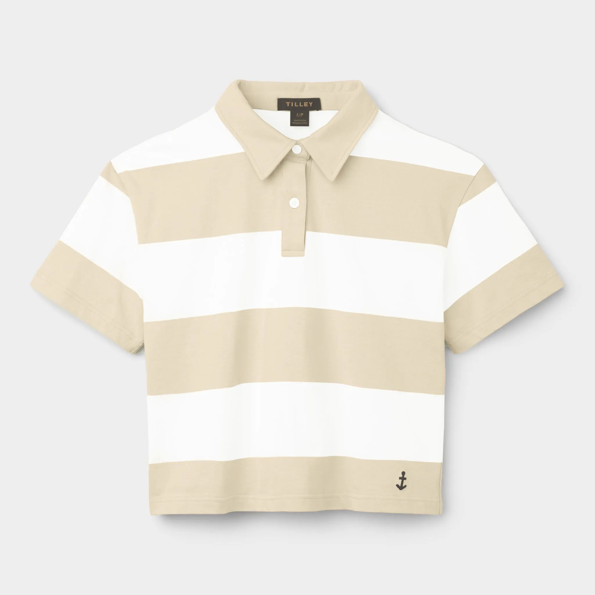 Stripe Marine Cropped Polo