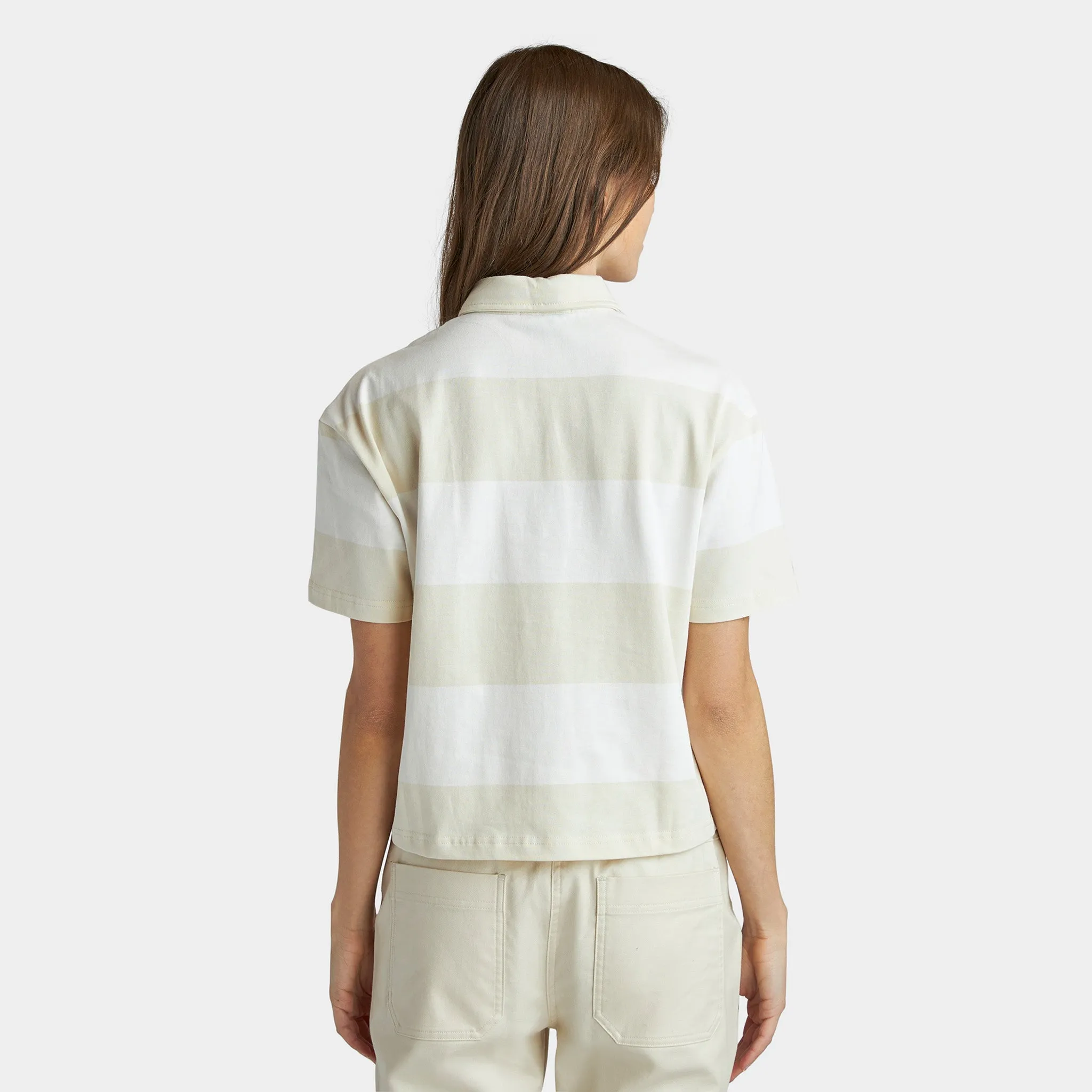 Stripe Marine Cropped Polo