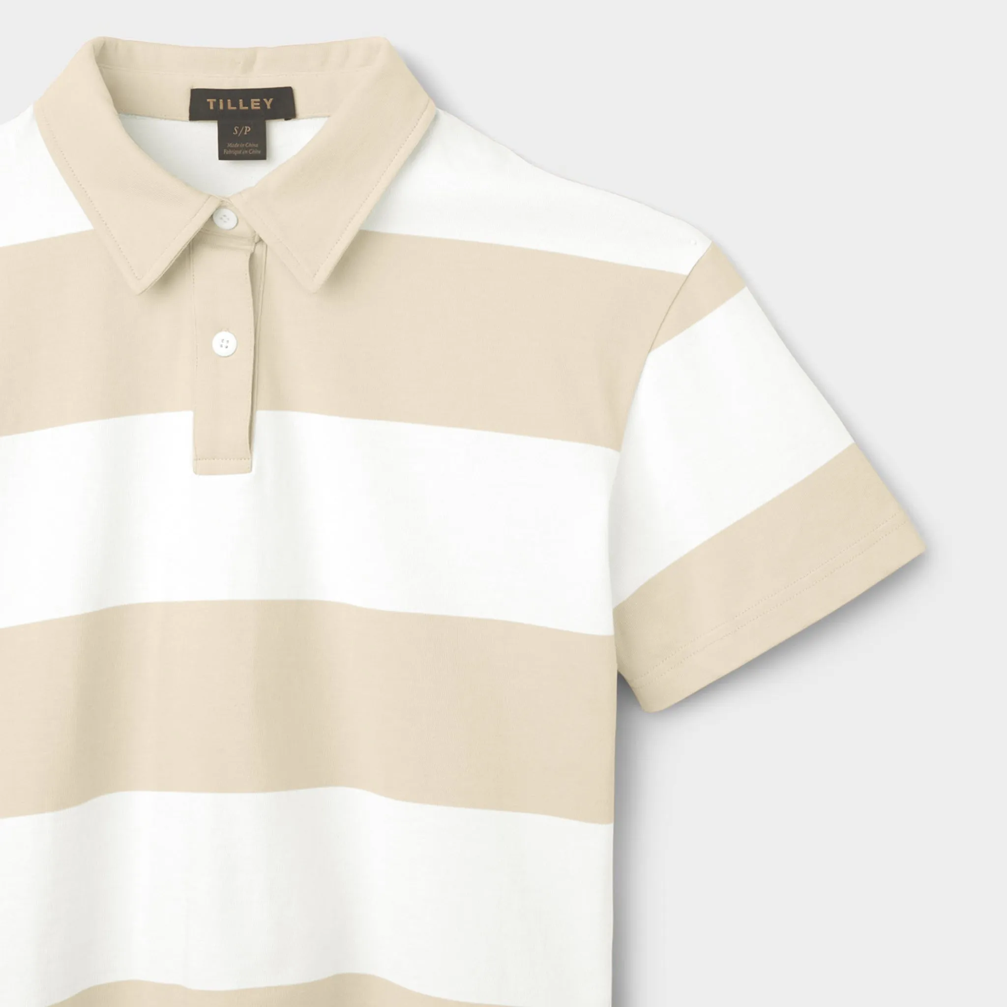Stripe Marine Cropped Polo