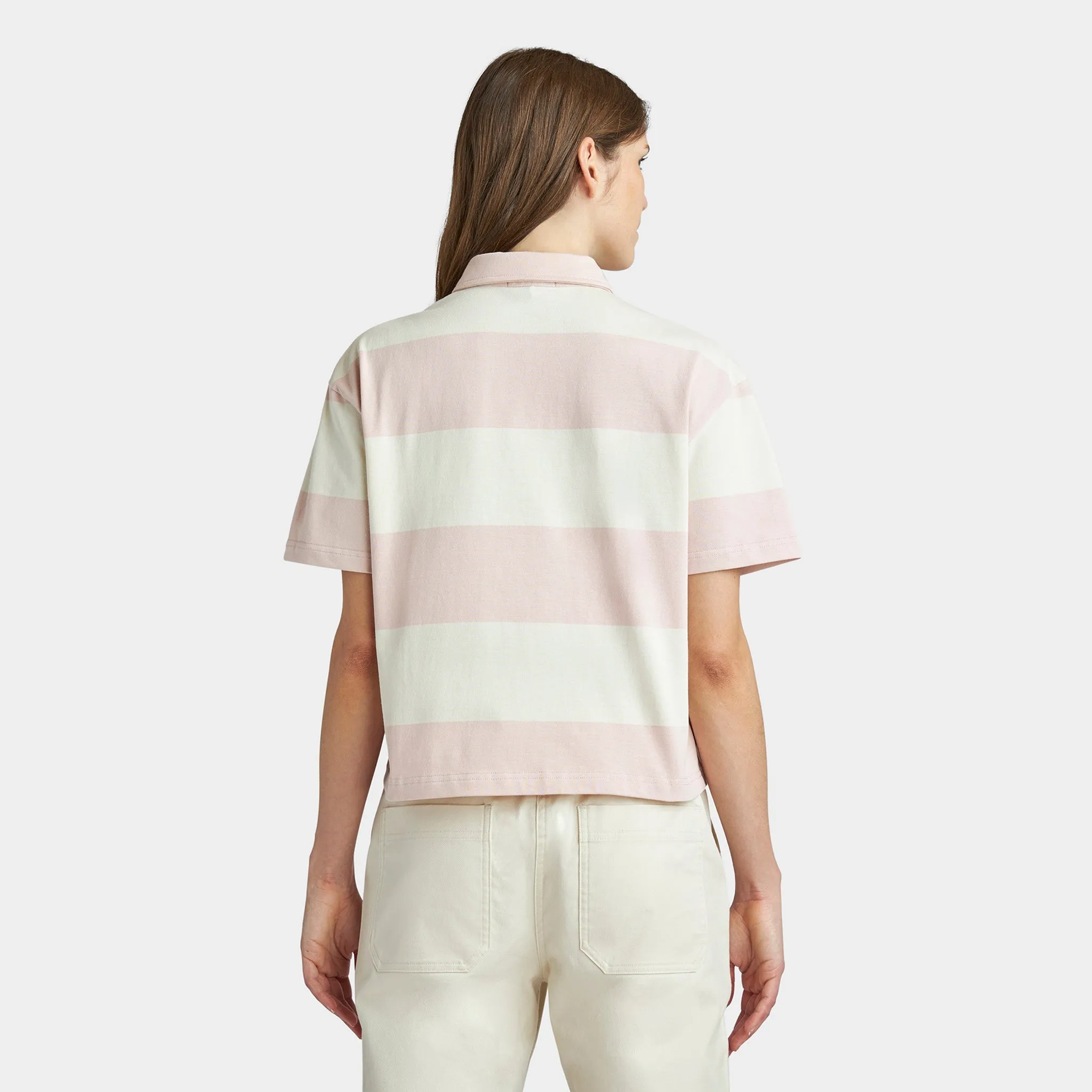Stripe Marine Cropped Polo