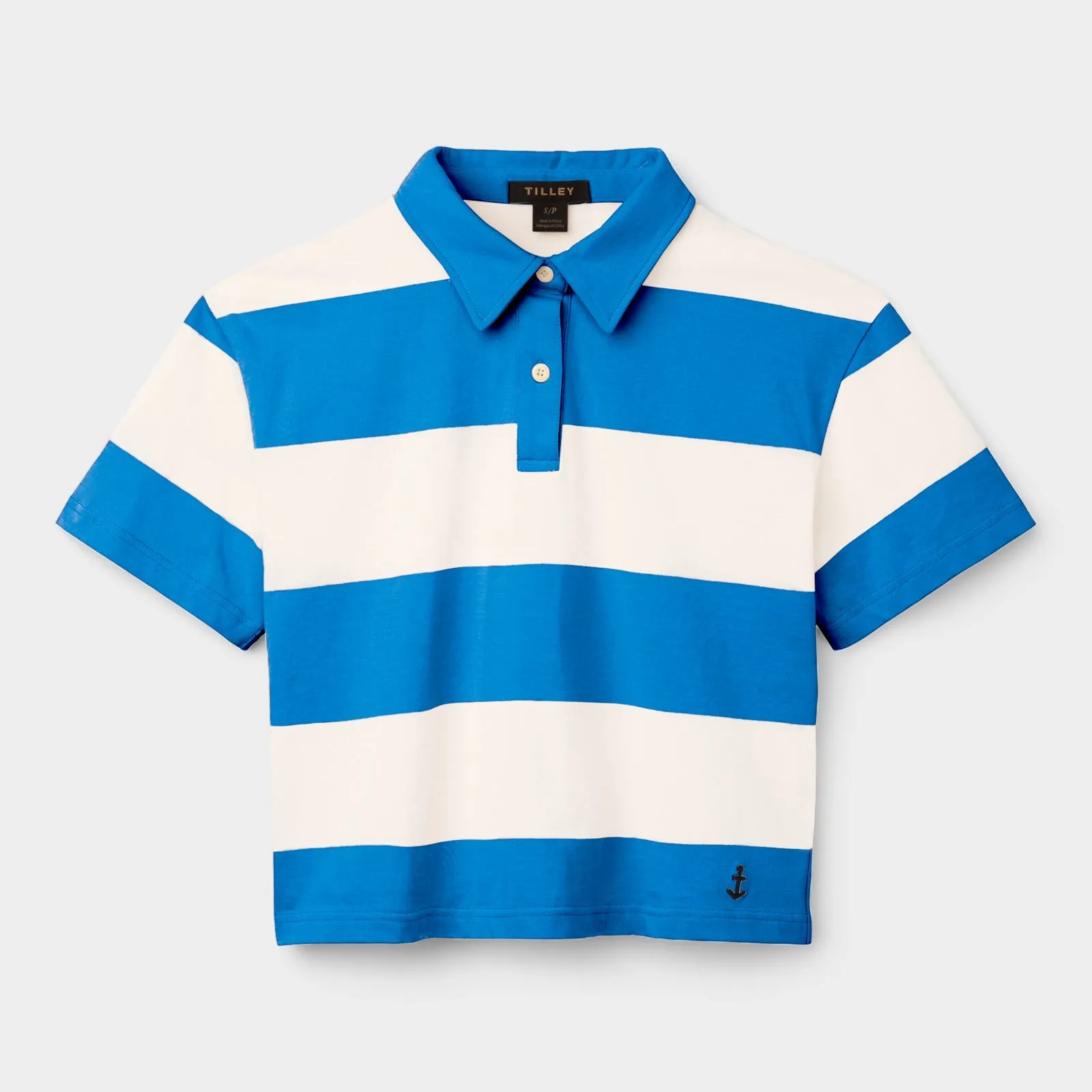 Stripe Marine Cropped Polo