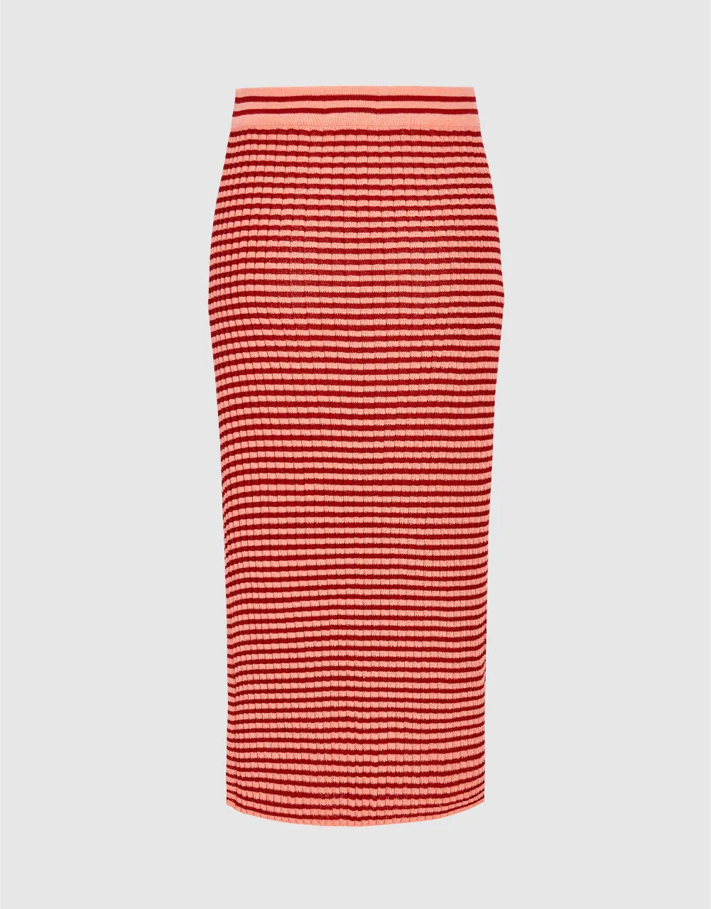 Striped Knitted A-Line Skirt