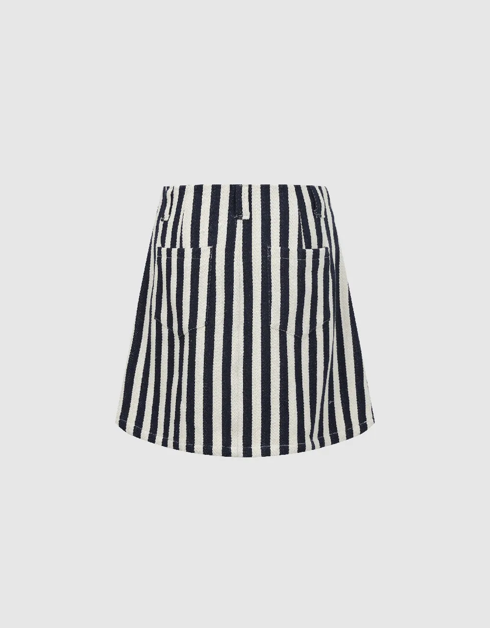 Striped Mini A-Line Skirt