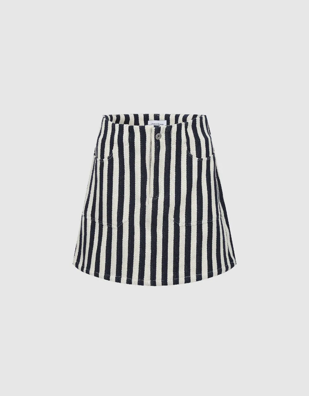 Striped Mini A-Line Skirt