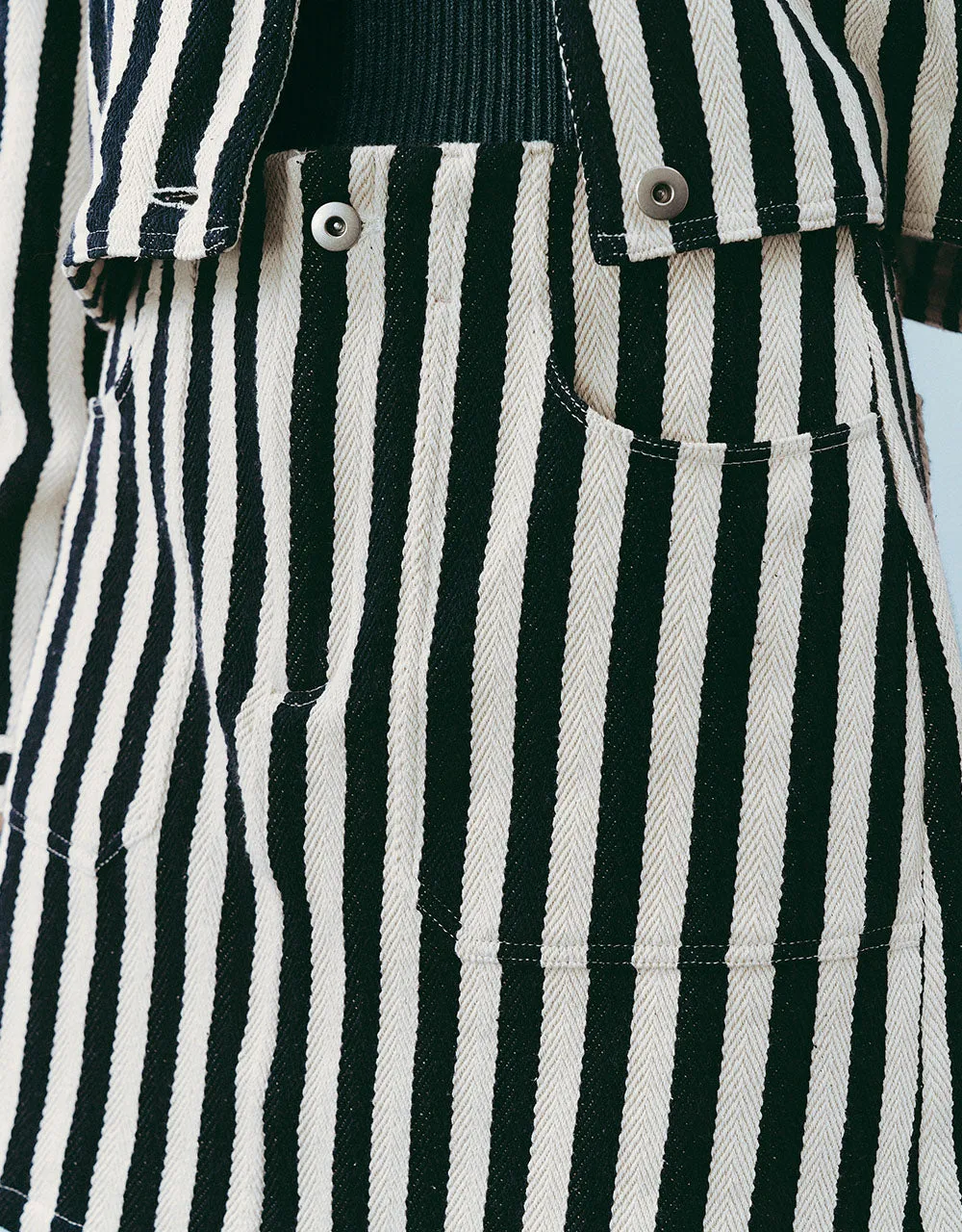 Striped Mini A-Line Skirt