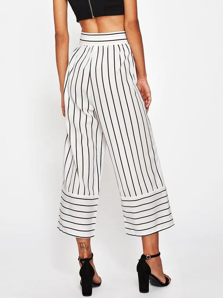 Striped Wide Leg Pants