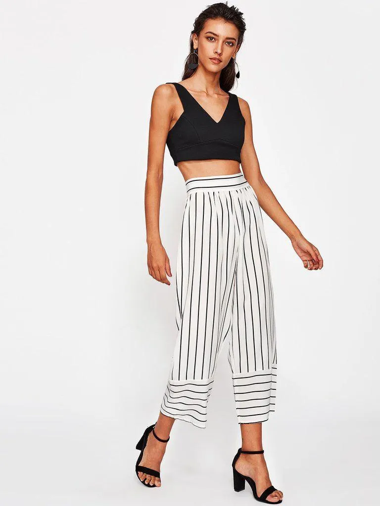 Striped Wide Leg Pants