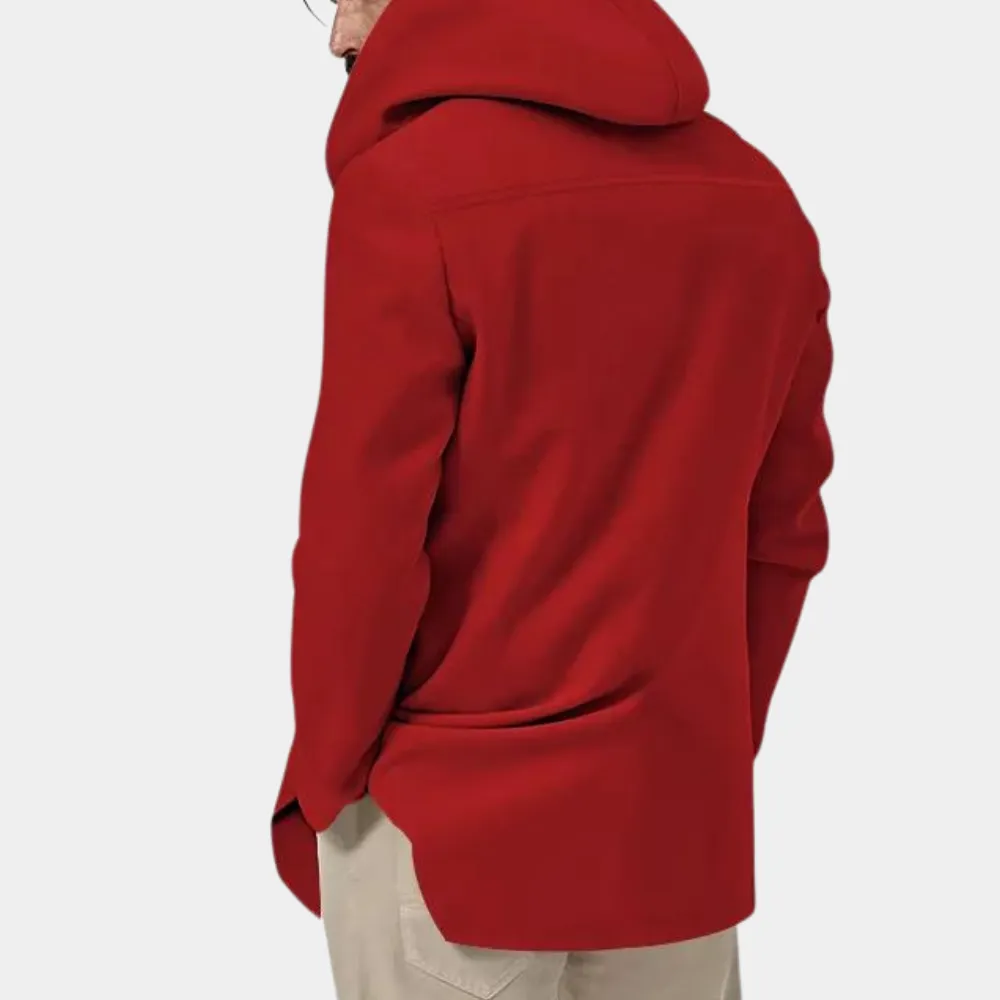 Stylish men's trench coat with a practical hood for a casual look