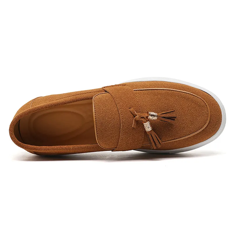 SUEDE LEATHER TASSEL LOAFERS