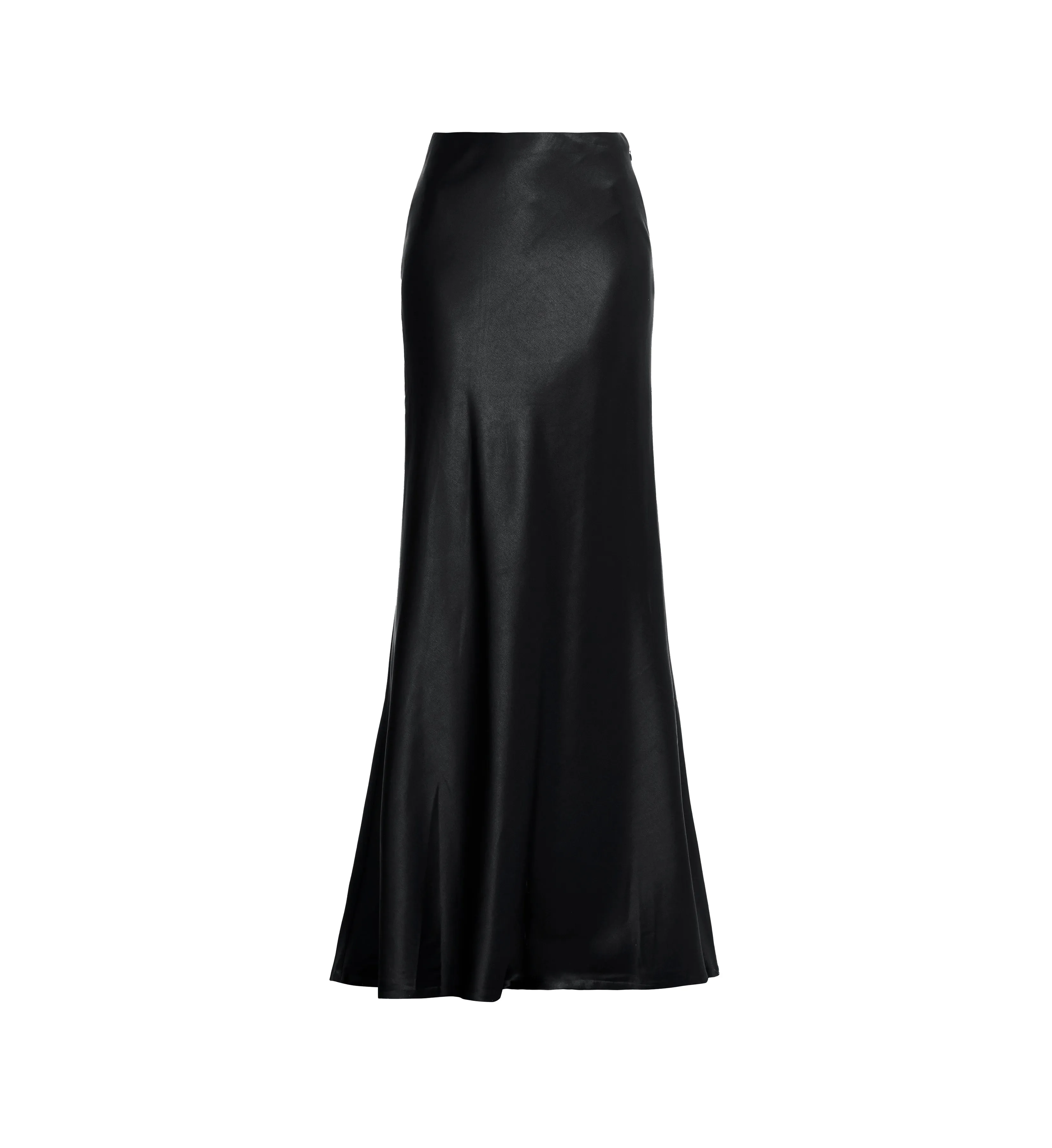 TAFFETA BIAS LONG SKIRT BLACK