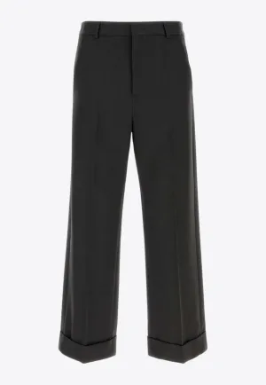 Tailored Straight-Leg Pants