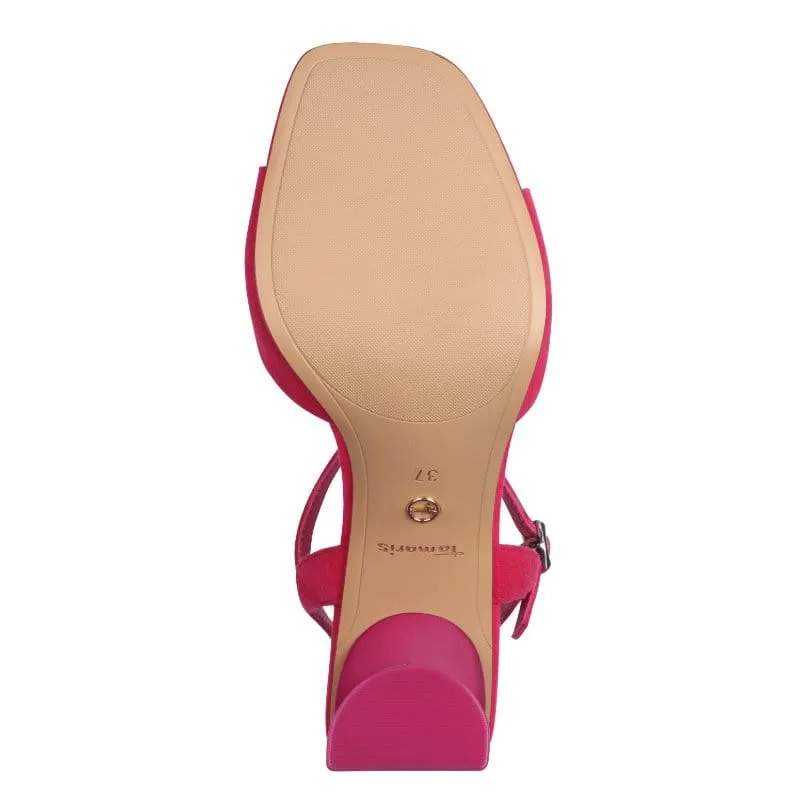 Tamaris Womens Pink High-Heel Sandal 1-28340-44