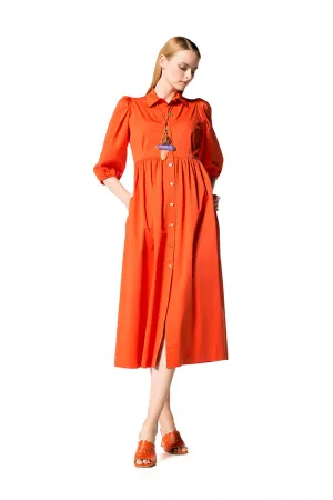 TANGERINE MIDI DRESS