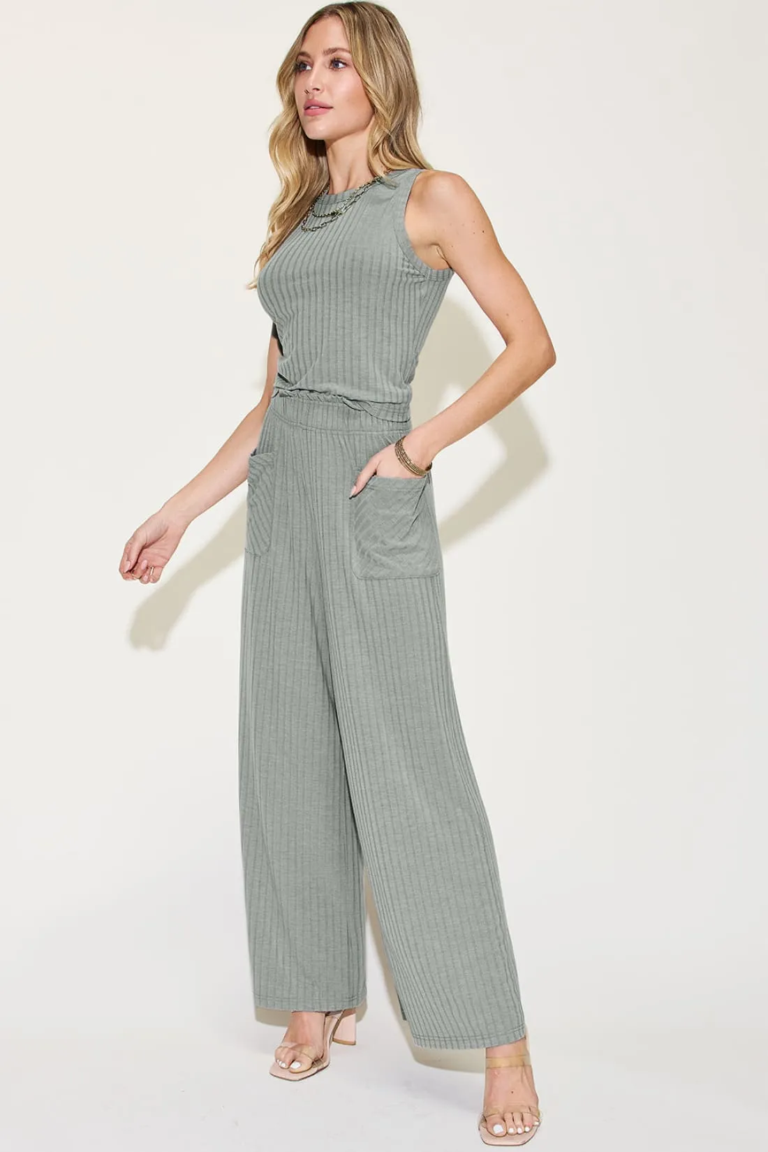 Tank and Wide Leg Pants Set