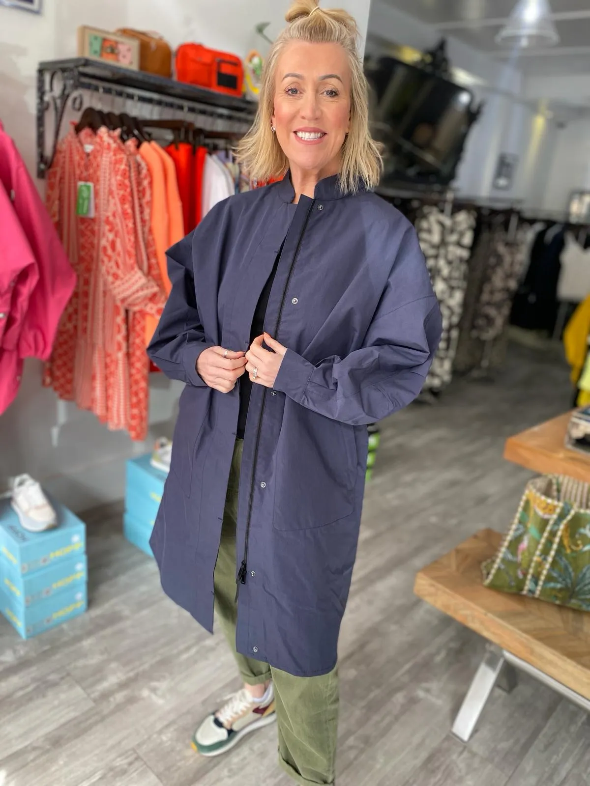 Tanta Orballo Trenchcoat - Navy