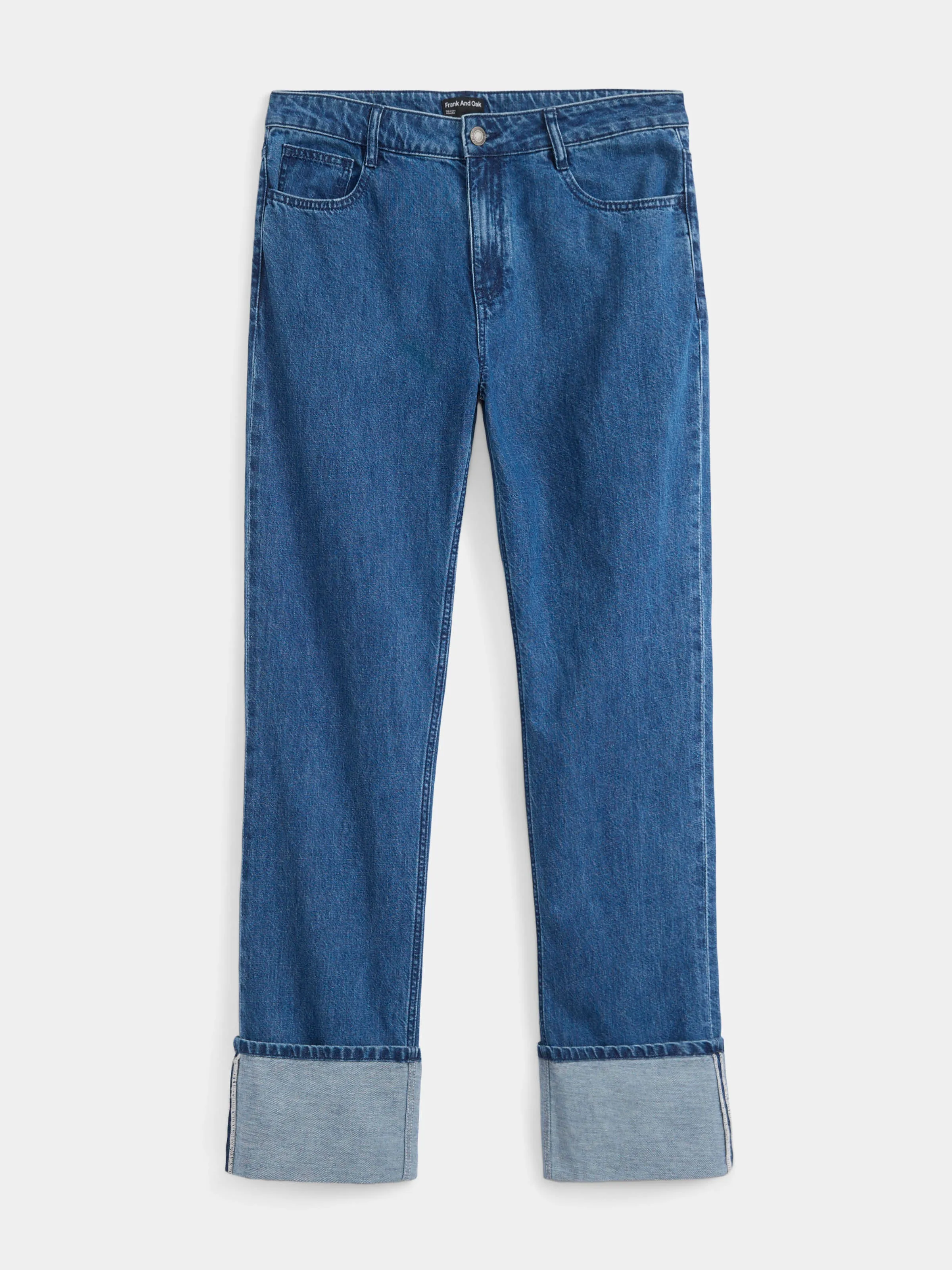 The Courtney Cuffed Loose Jean in Medium Blue