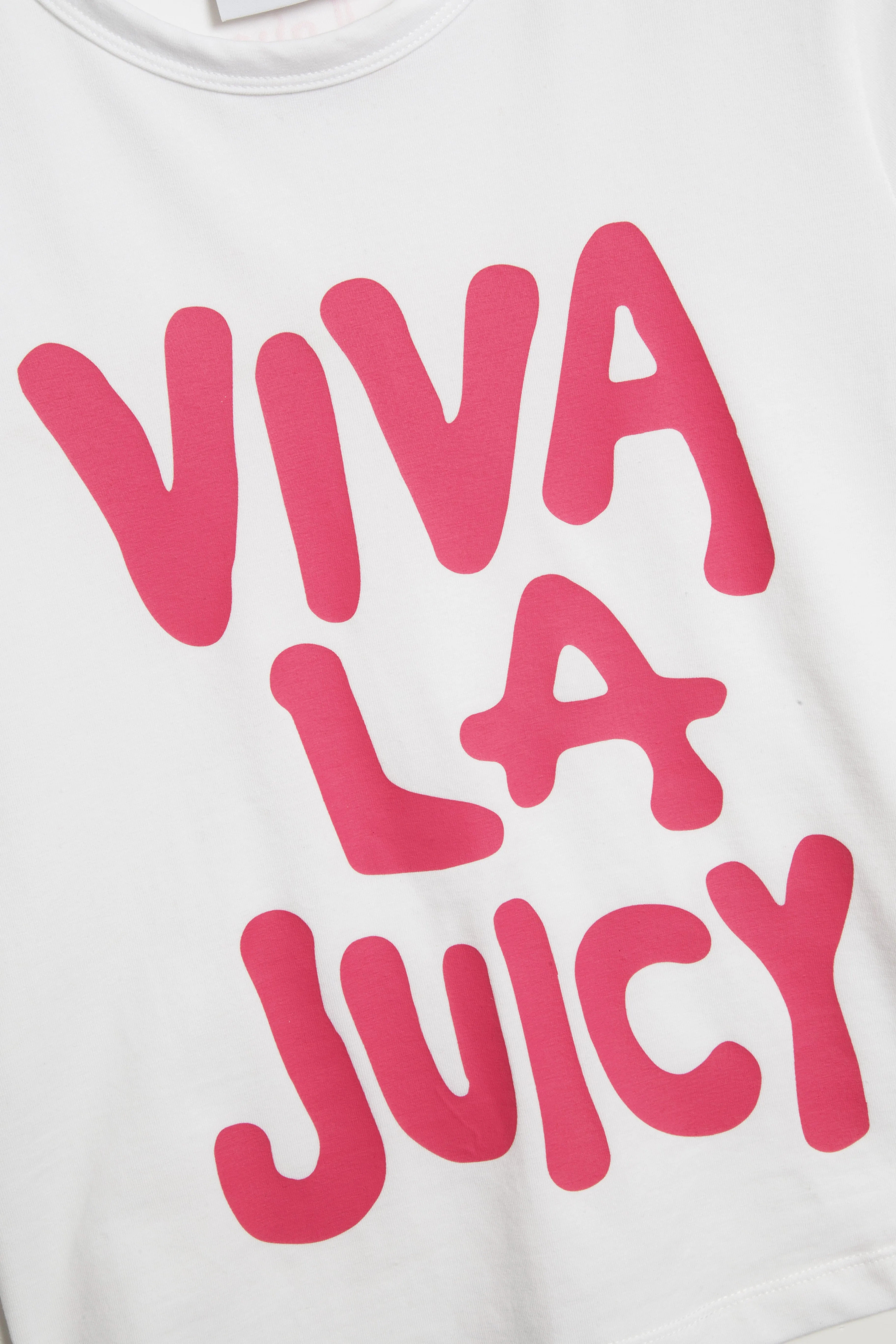 THE ICONS | WHITE 'VIVA LA JUICY' BABY TEE