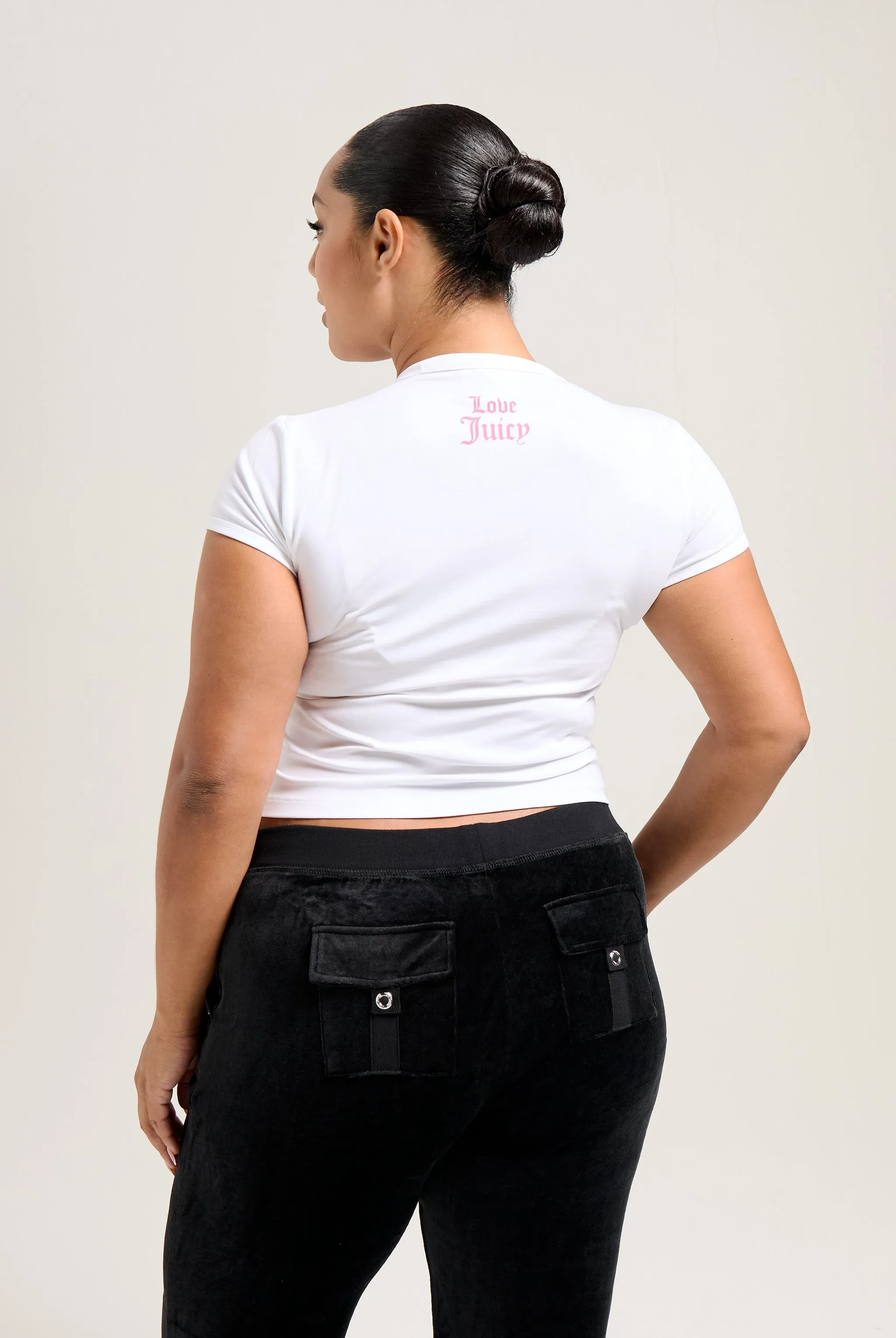 THE ICONS | WHITE 'VIVA LA JUICY' BABY TEE