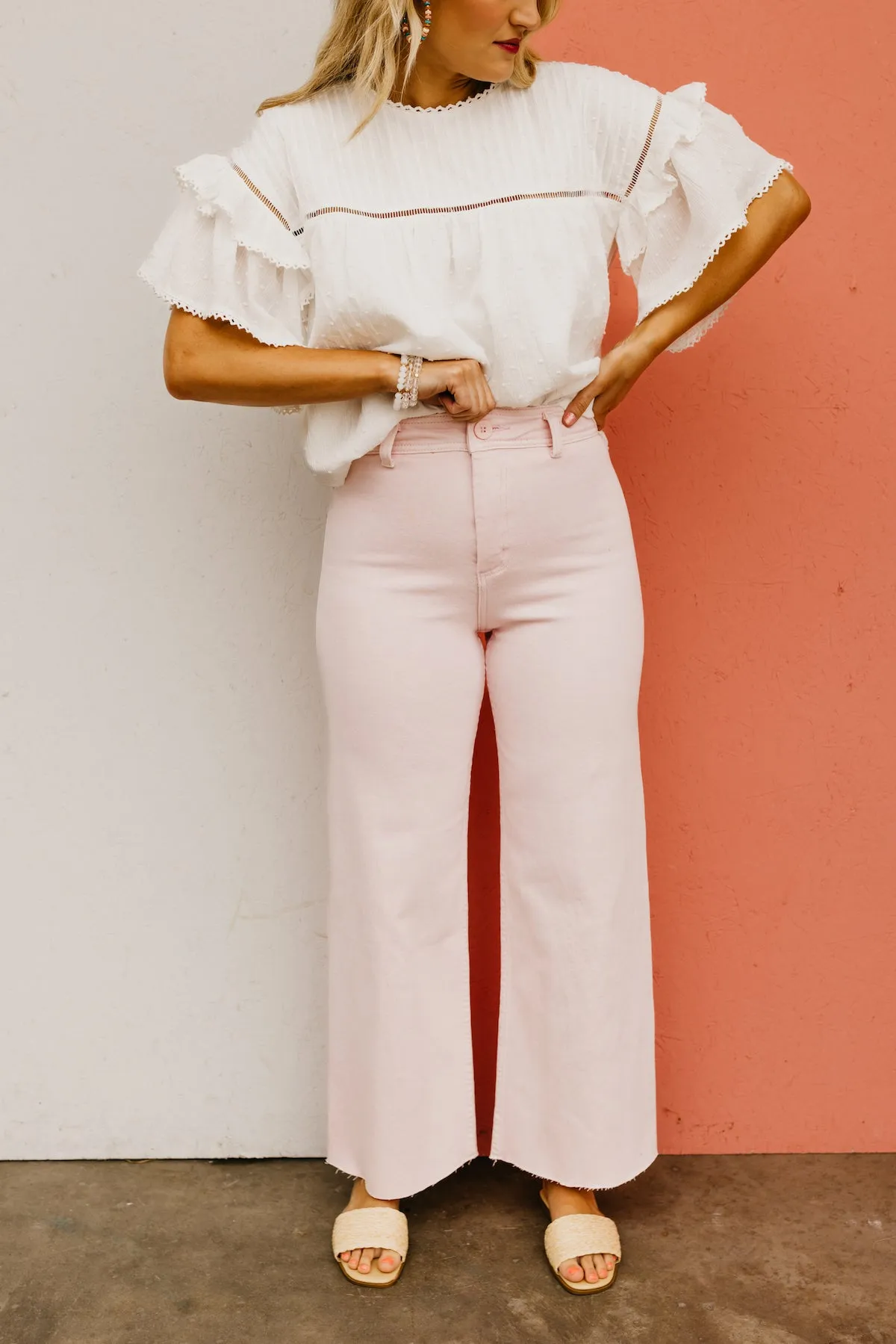 The Luciano Straight Wide Leg Denim Pants