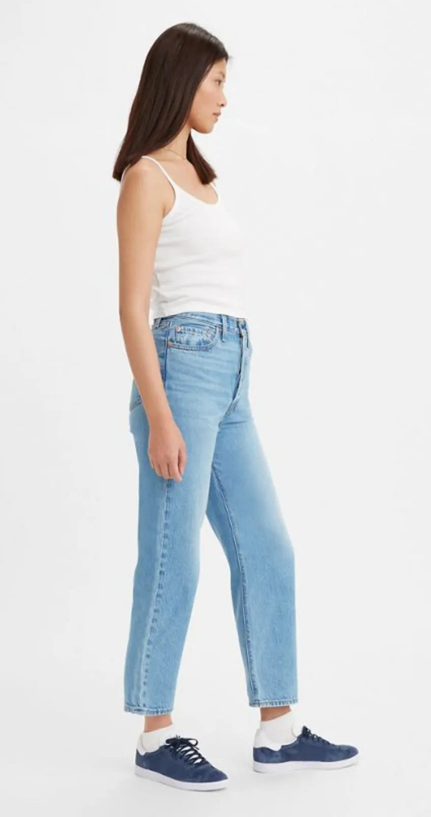 The Ribcage Straight Ankle Jeans by Levi's - In The Middle