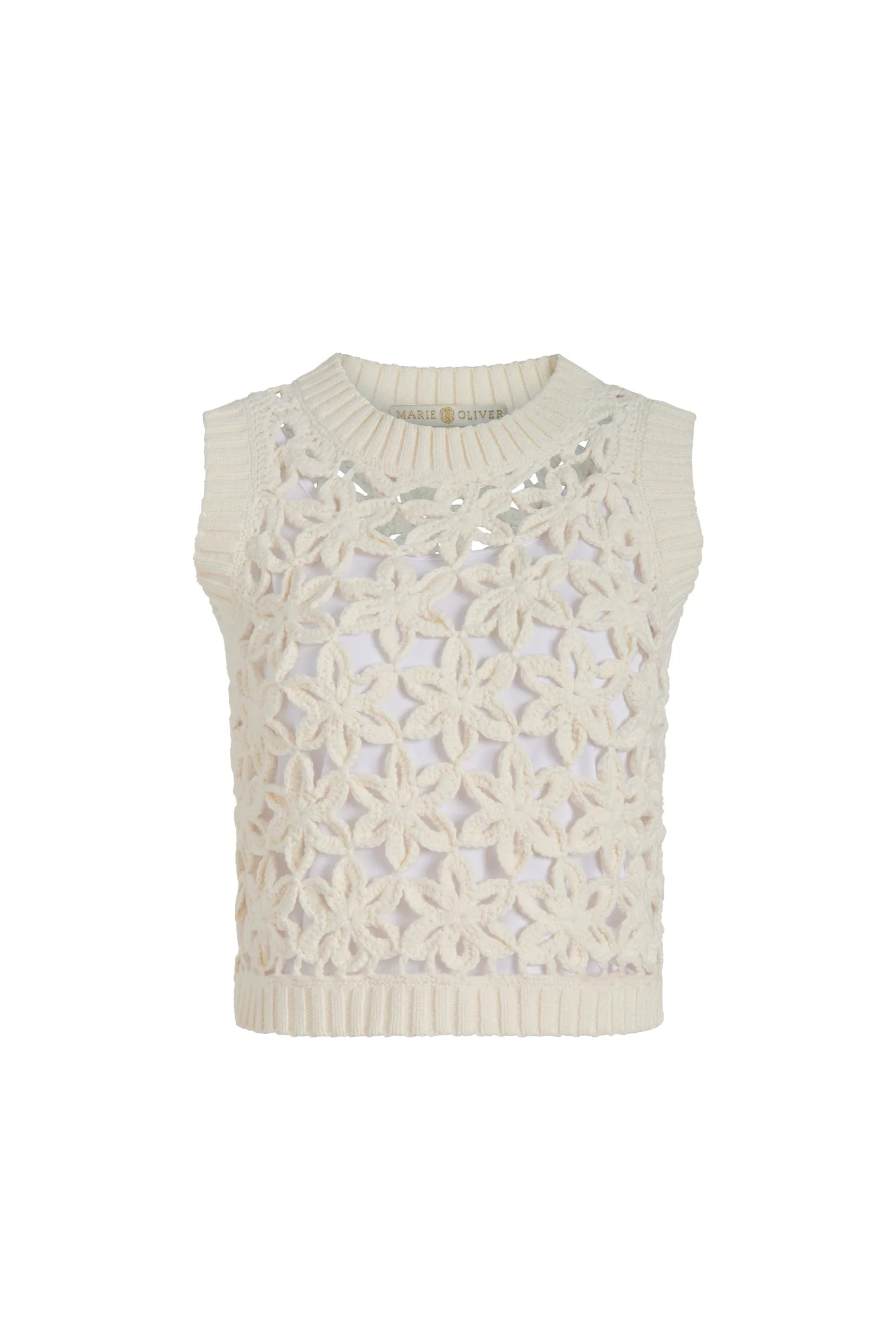 Thea Shell Top in Ecru by Marie Oliver