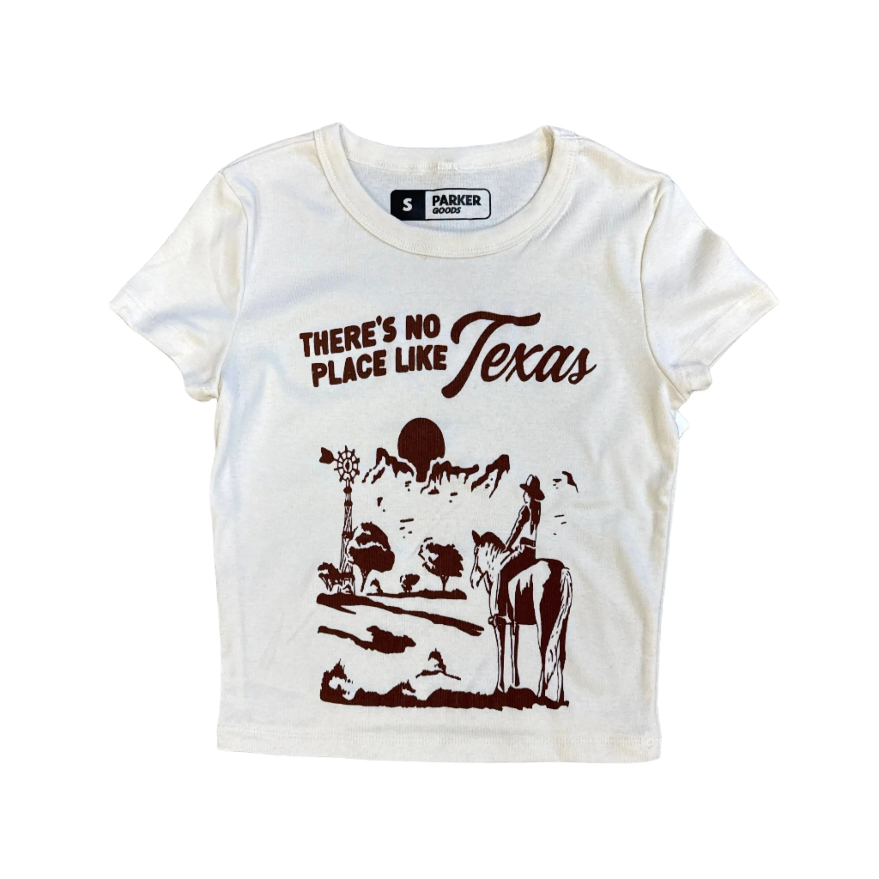 There's No Place Like Texas Cropped Tee