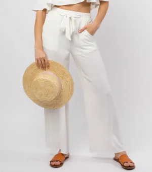 Tie Wide Leg Pants