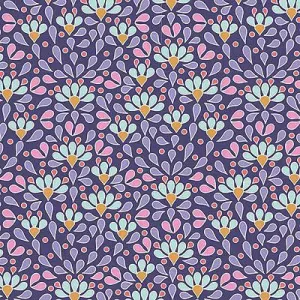 Tilda Cotton Beach - Sea Anemone - Blue