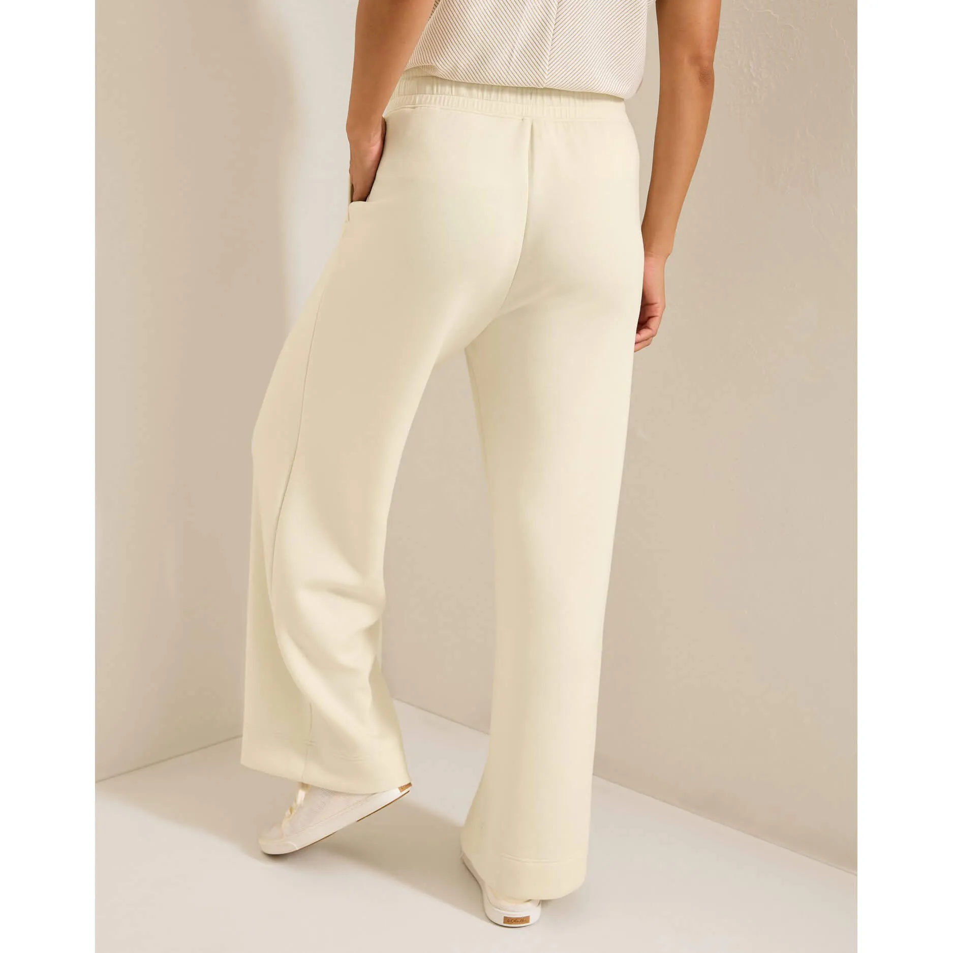 Tommy Bahama Women's Palm Voyage Wide Leg Ankle Pants - Bleached Sand