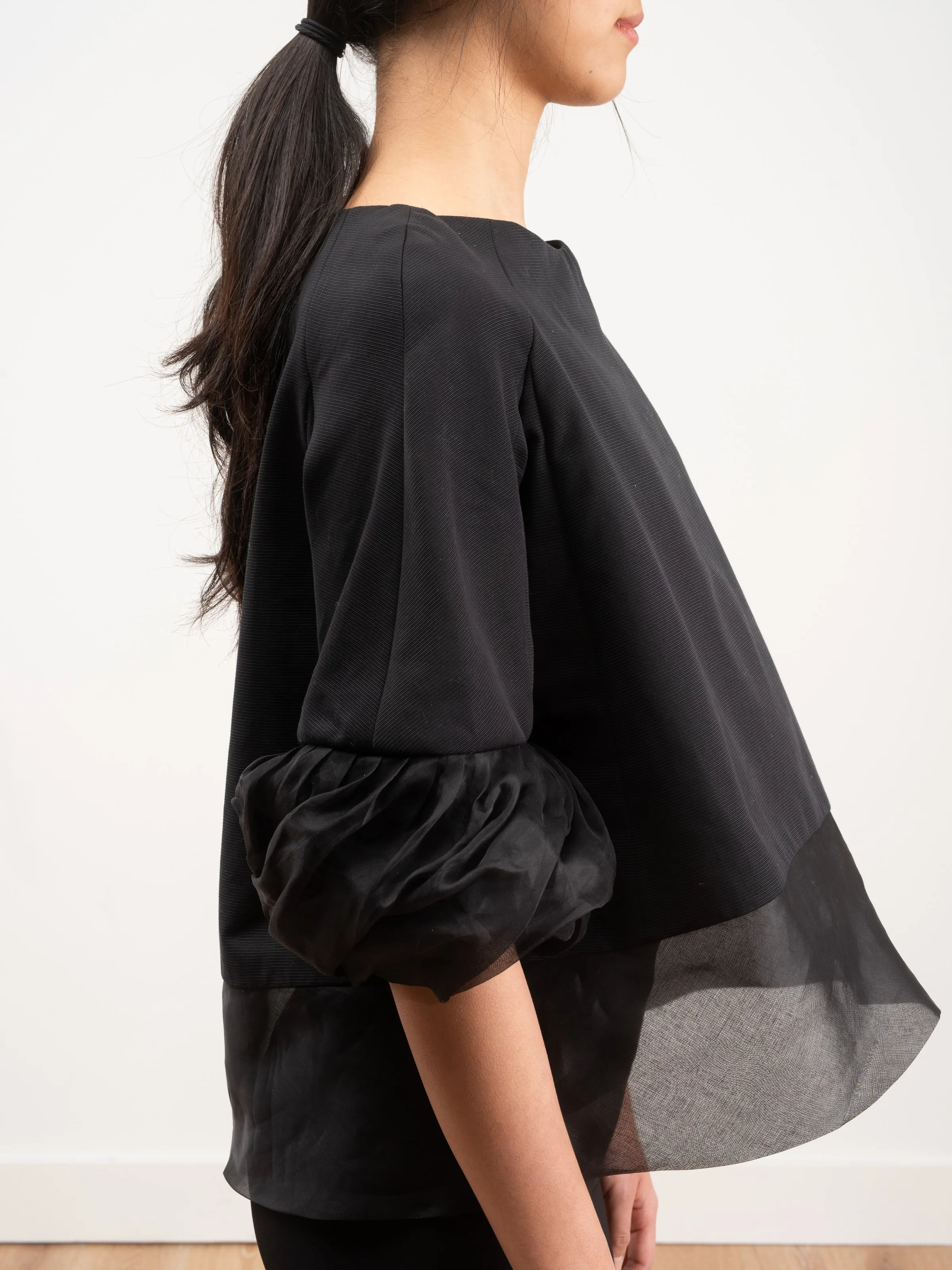 top with ruffle sleeve