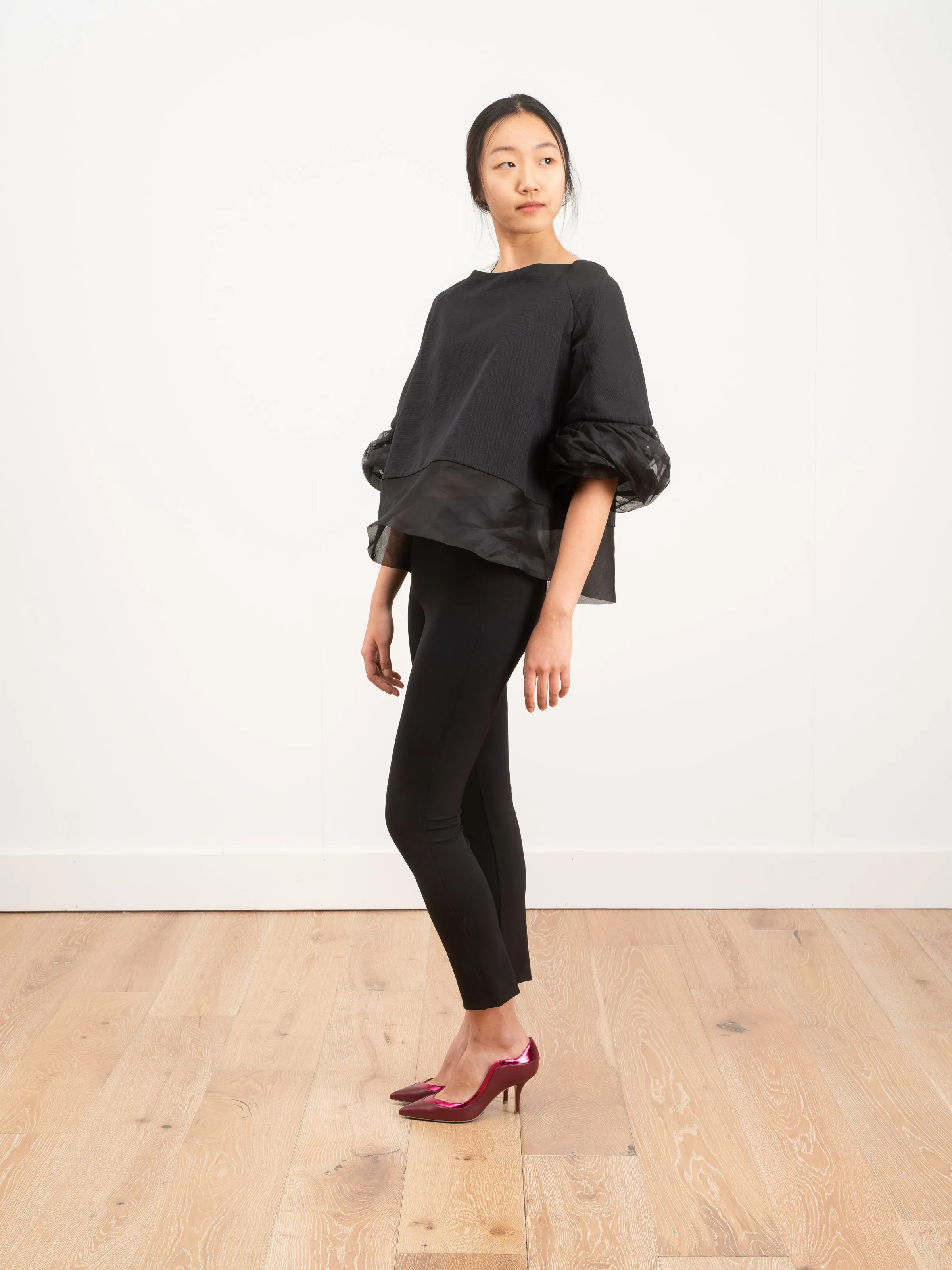top with ruffle sleeve