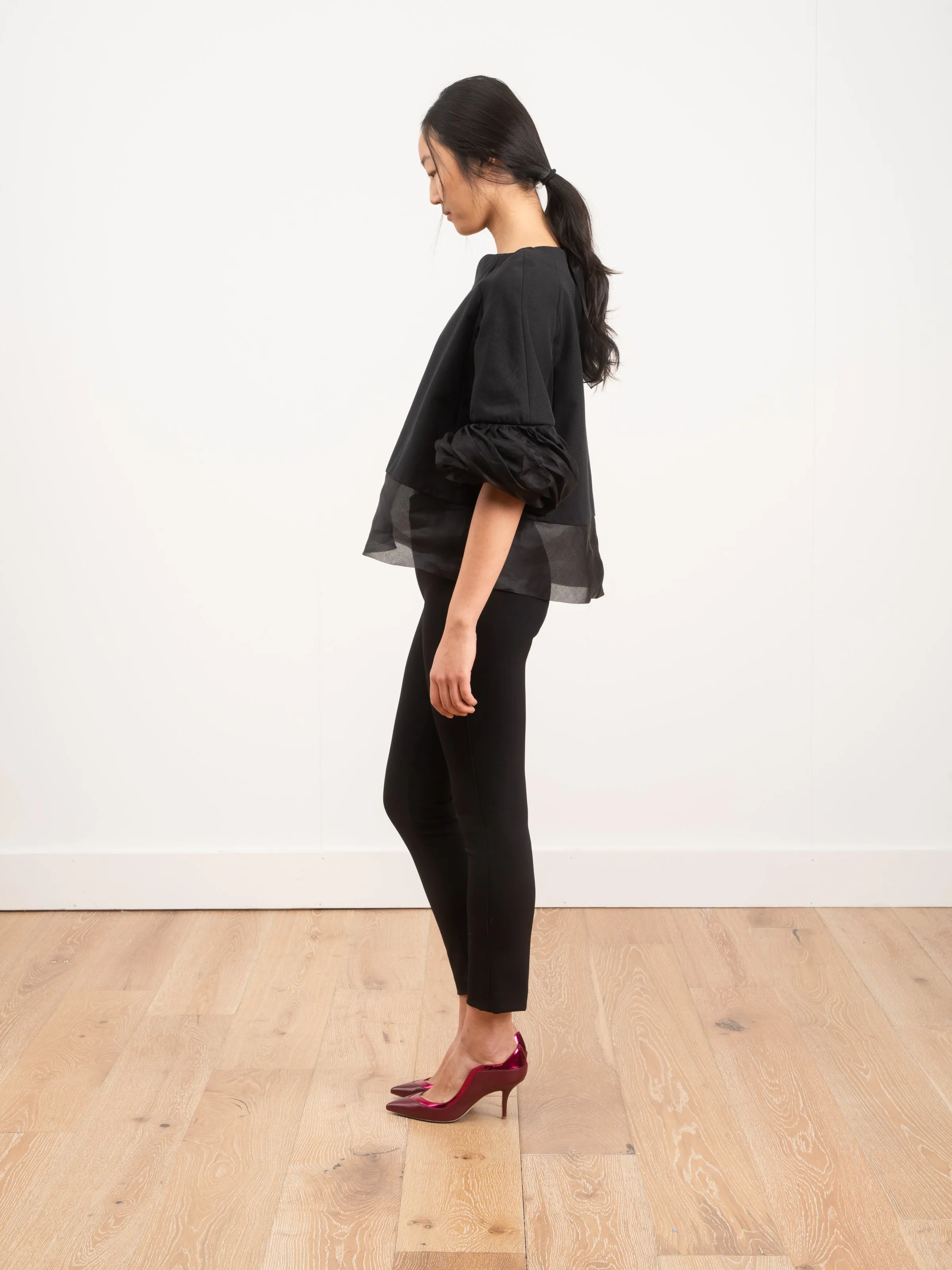 top with ruffle sleeve