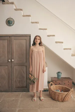 TOULOUSE Silk Slip Dress with Thin Straps (Nude Silk)