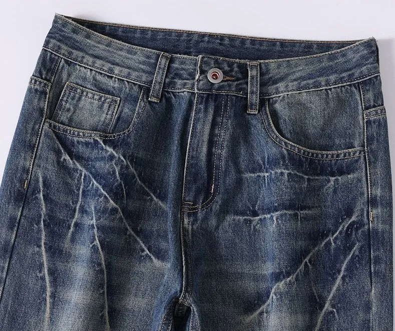 Trendy Loose-Fit Stonewashed Jeans Perfect for Men