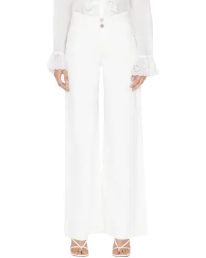 Triple Stitch Wide Leg Jean in Blanc
