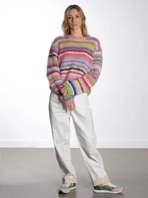 Two Toned Cotton Pants - Denim Moon Wash